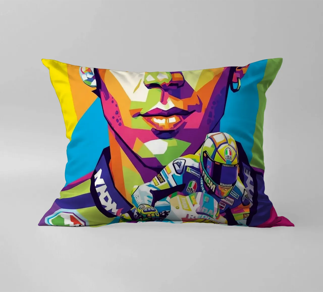 Valentino Rossi - WPAP art style (2) cuscino da Hantamrata