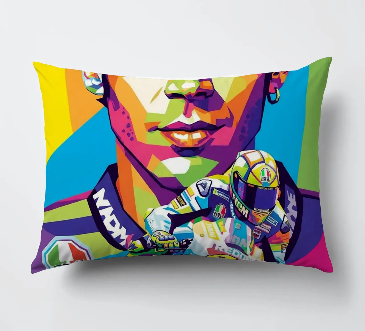 Valentino Rossi - WPAP art style (2) cuscino da Hantamrata