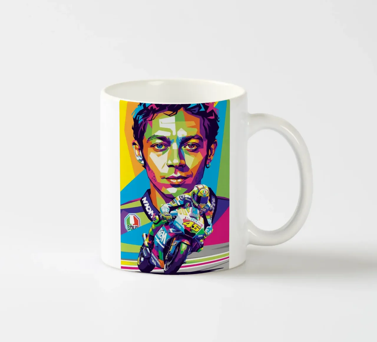 Valentino Rossi - WPAP art style (2) tazza in ceramica da Hantamrata