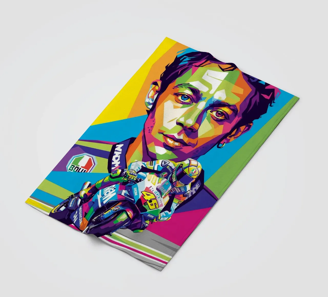 Valentino Rossi - WPAP art style (2) coperta in pile da Hantamrata