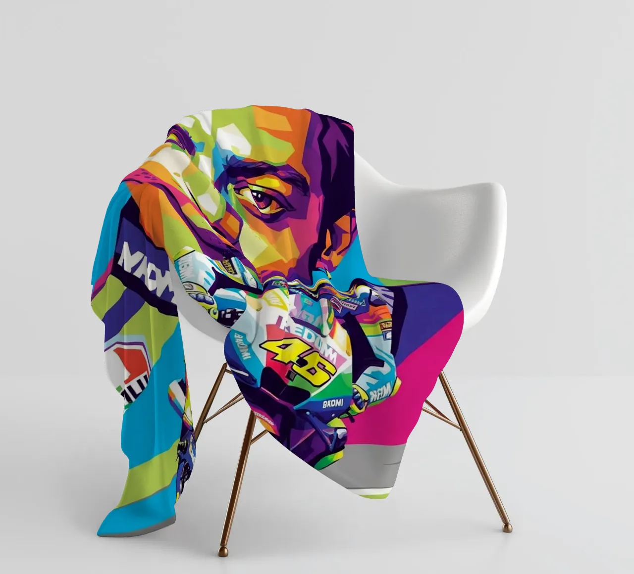 Valentino Rossi - WPAP art style (2) coperta in pile da Hantamrata