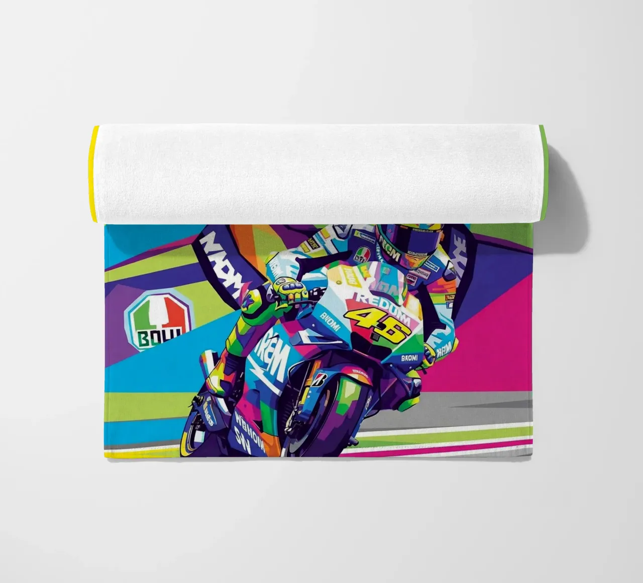 Valentino Rossi - WPAP art style (2) telo mare da Hantamrata