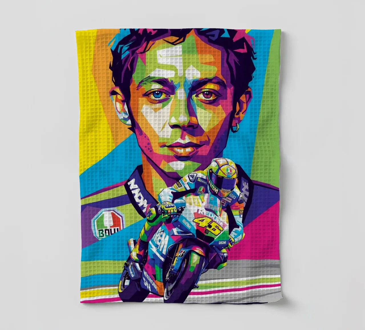 Valentino Rossi - WPAP art style (2) canovaccio da cucina da Hantamrata