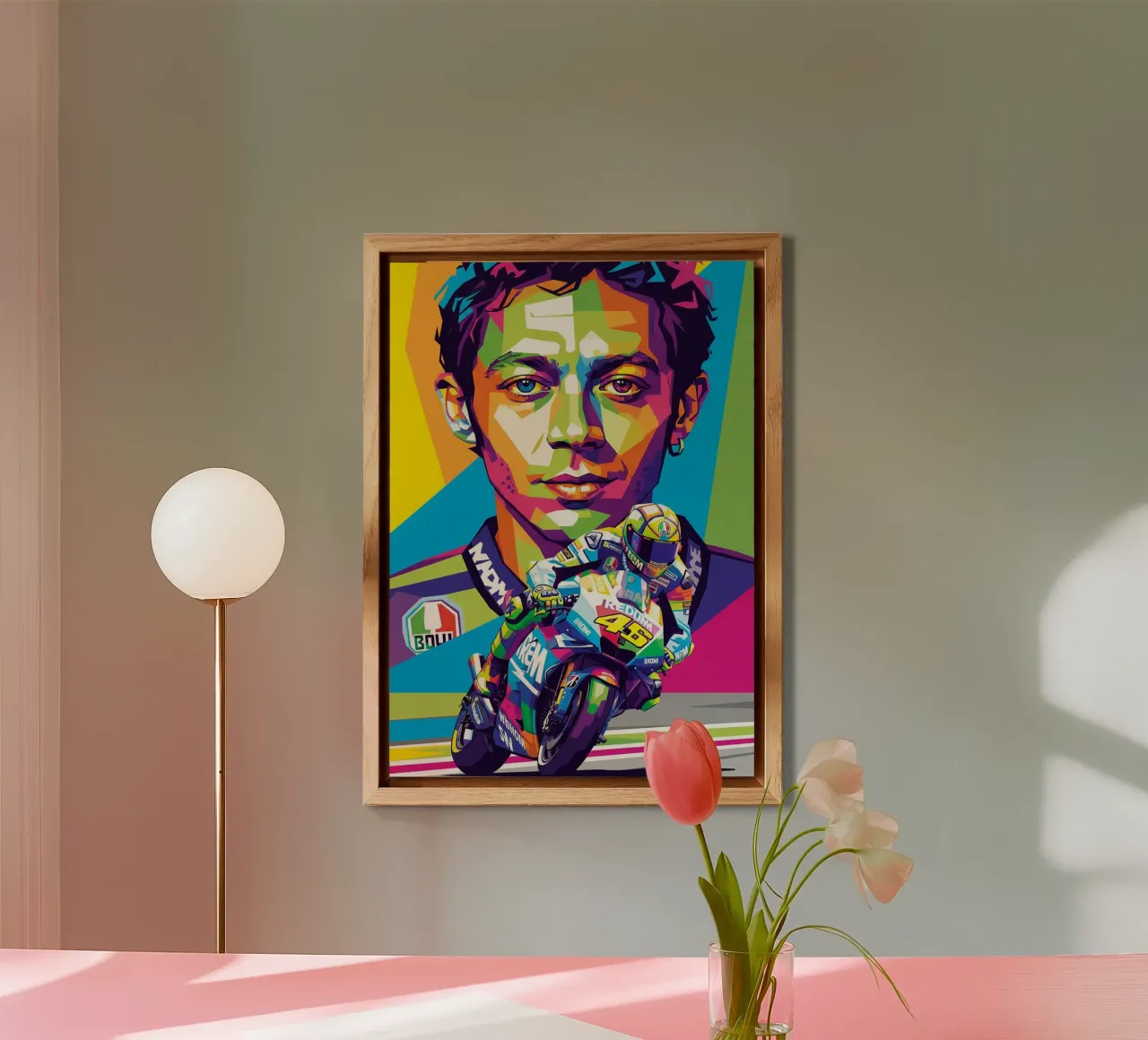 Valentino Rossi - WPAP art style (2) alluminio dibond da Hantamrata