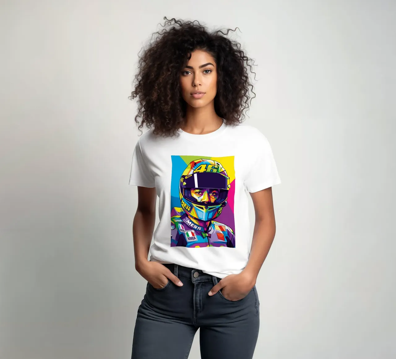 Valentino Rossi - WPAP art style (3) t-shirt da Hantamrata