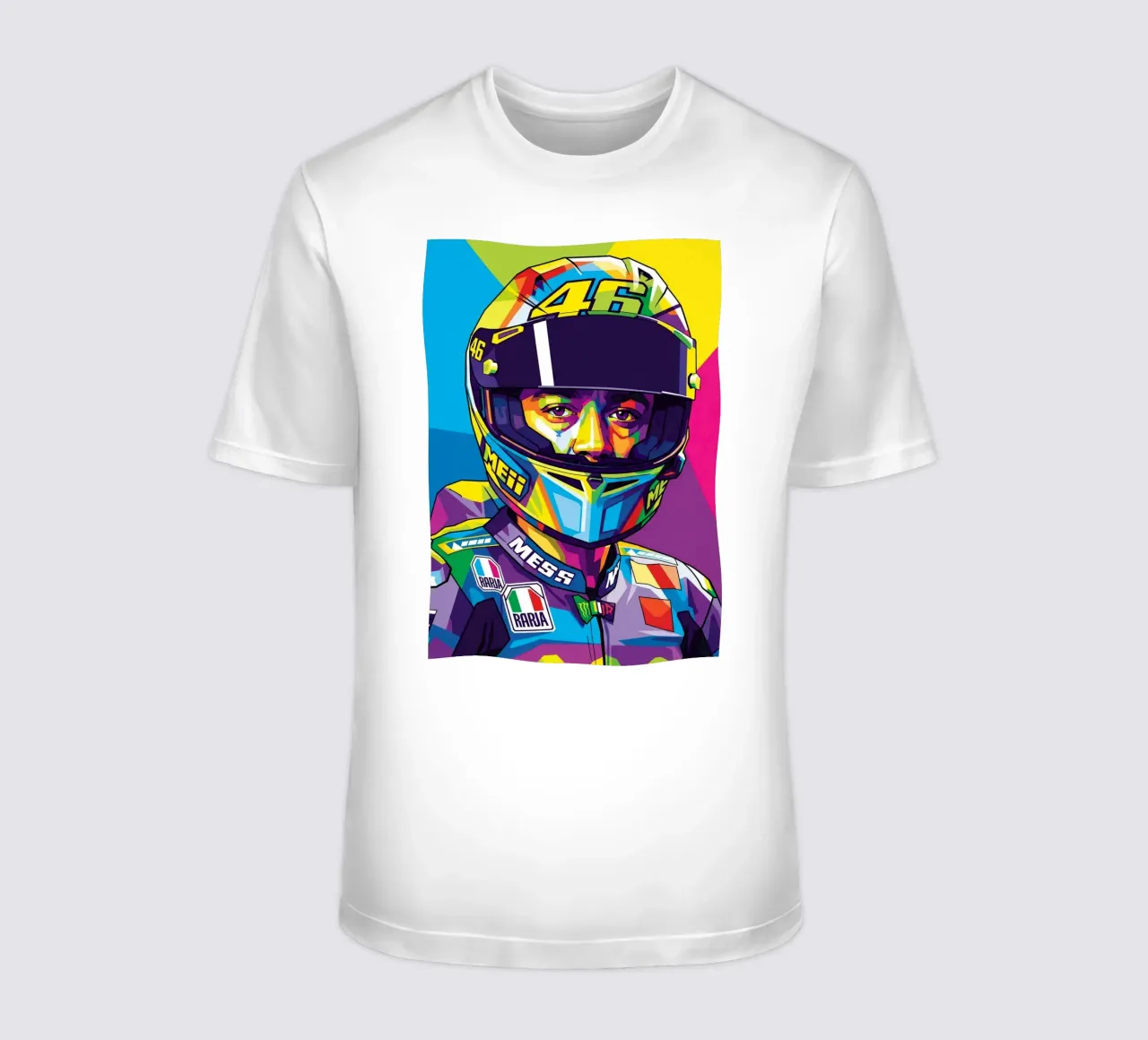 Valentino Rossi - WPAP art style (3) t-shirt da Hantamrata