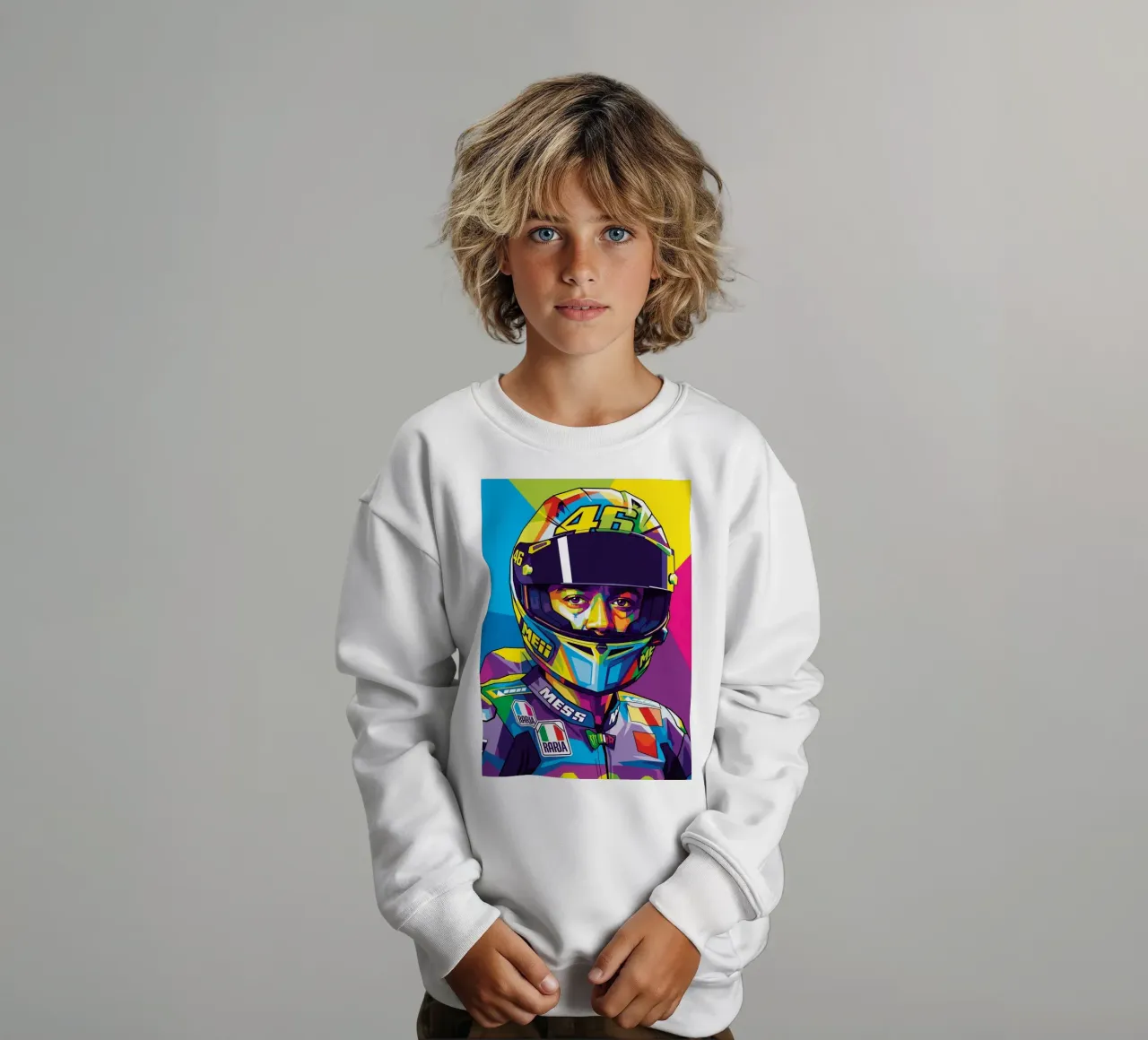 Valentino Rossi - WPAP art style (3) felpa bambino da Hantamrata