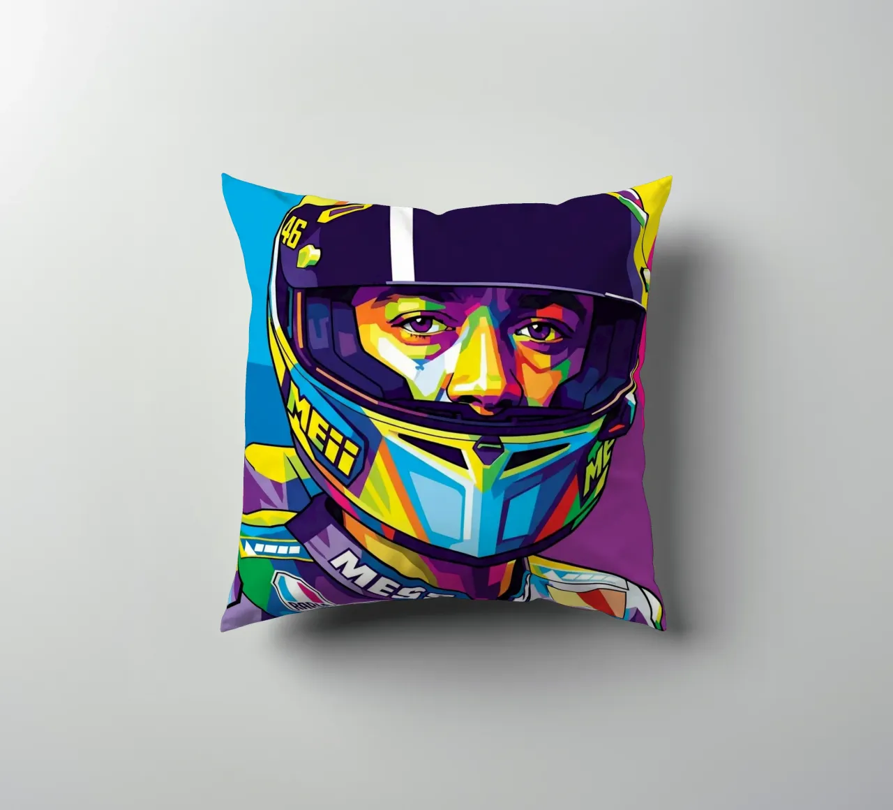Valentino Rossi - WPAP art style (3) cuscino da Hantamrata