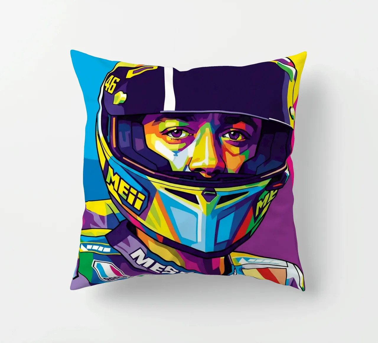 Valentino Rossi - WPAP art style (3) cuscino da Hantamrata