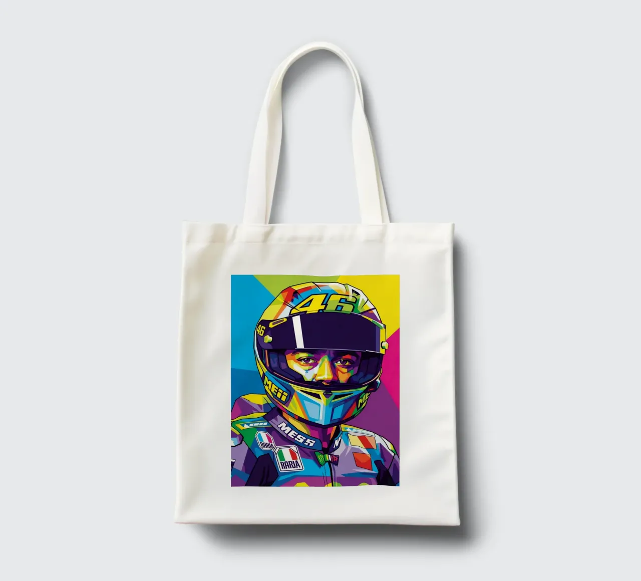 Valentino Rossi - WPAP art style (3) borsa in juta da Hantamrata