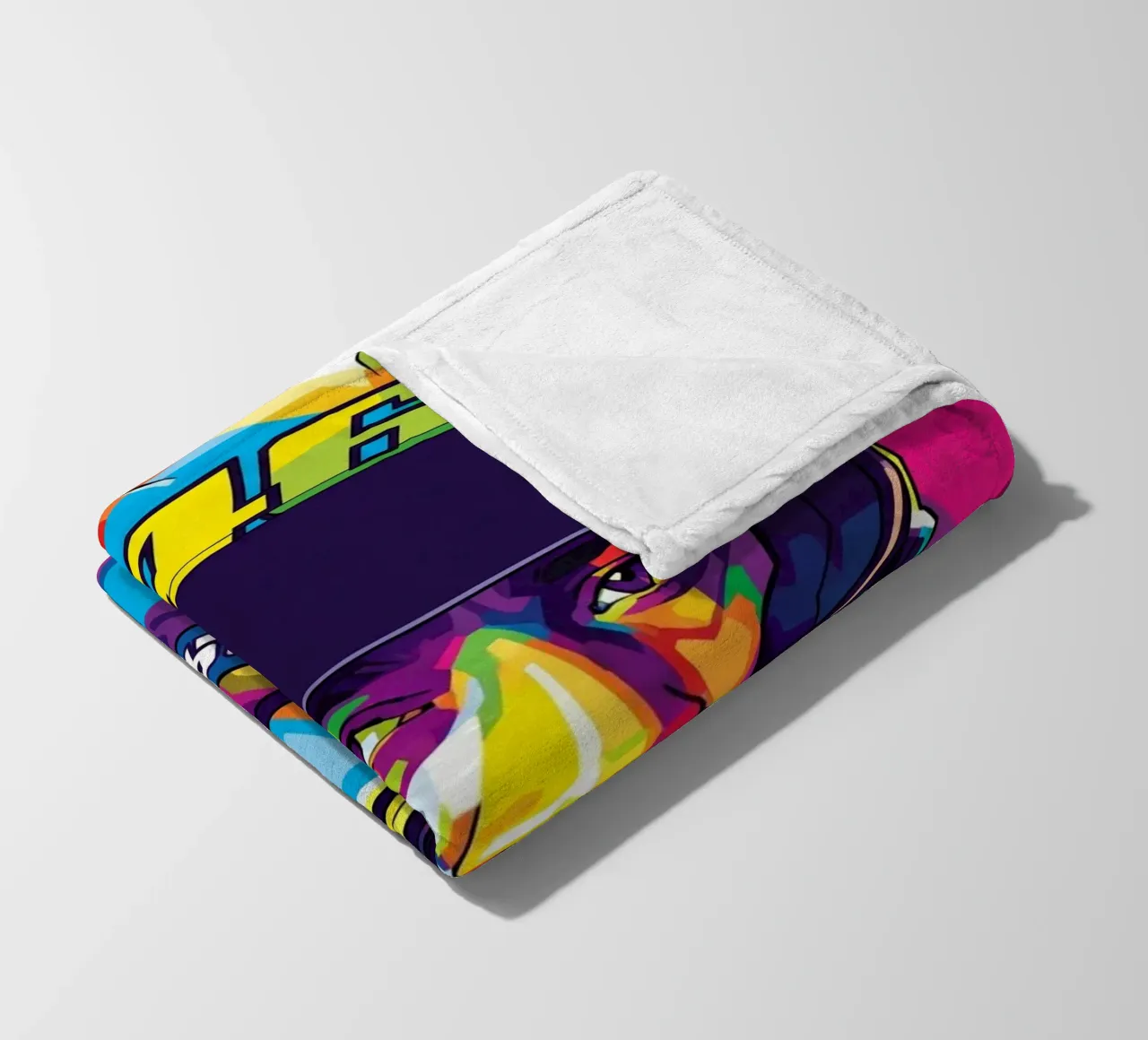 Valentino Rossi - WPAP art style (3) coperta in pile da Hantamrata