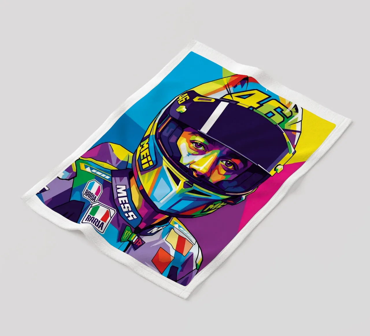 Valentino Rossi - WPAP art style (3) coperta in pile da Hantamrata