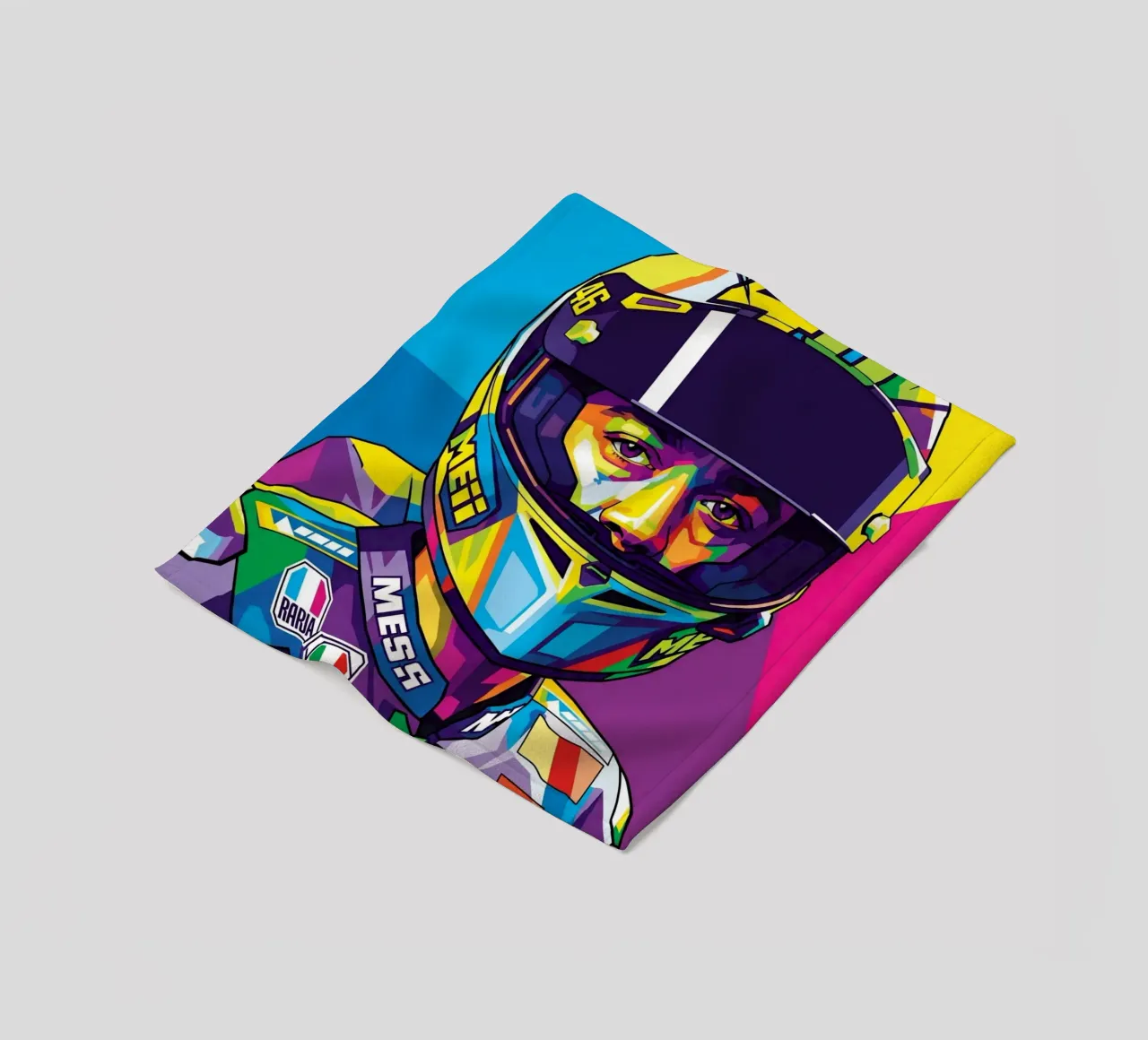 Valentino Rossi - WPAP art style (3) coperta in pile da Hantamrata