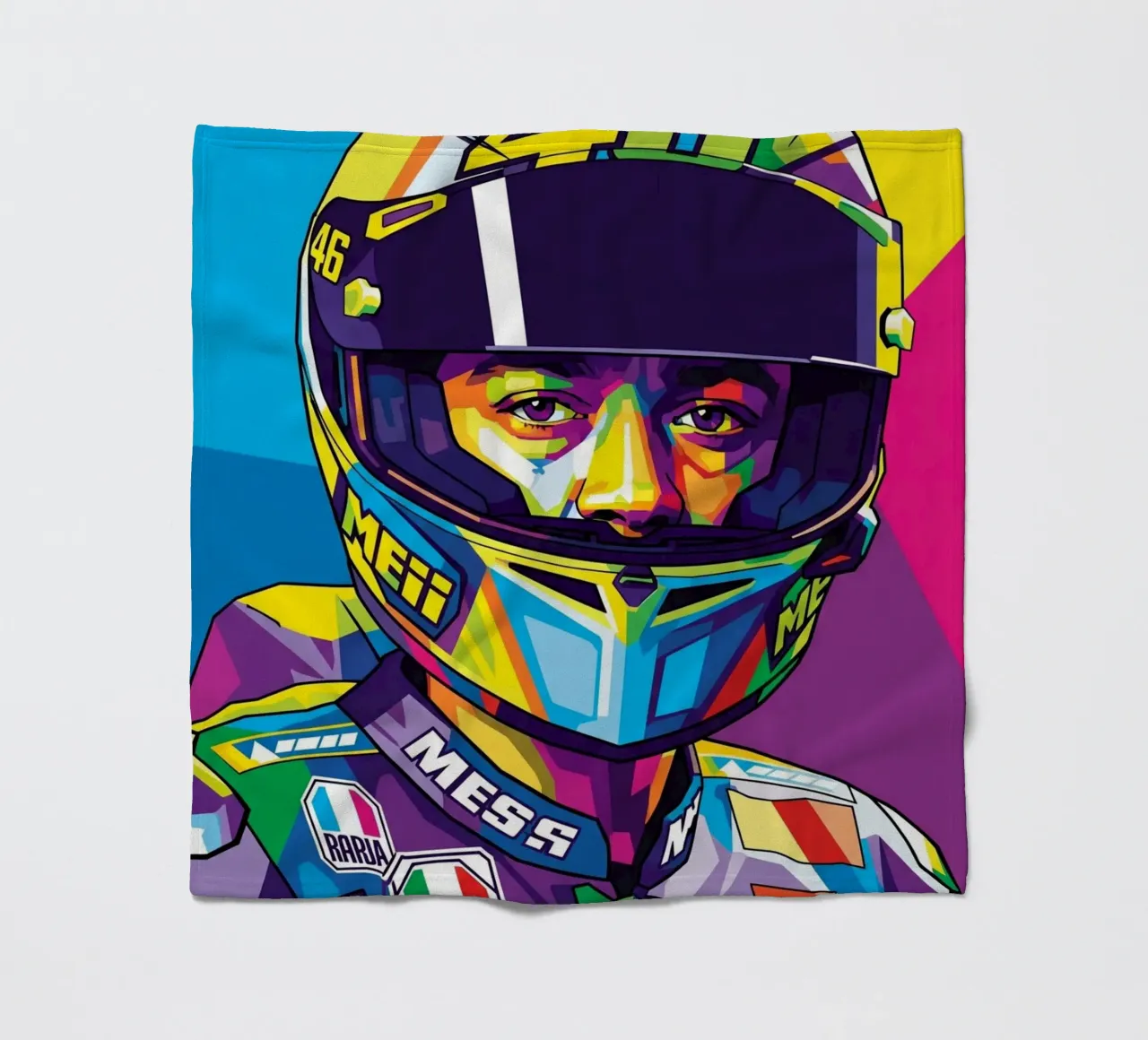 Valentino Rossi - WPAP art style (3) coperta in pile da Hantamrata