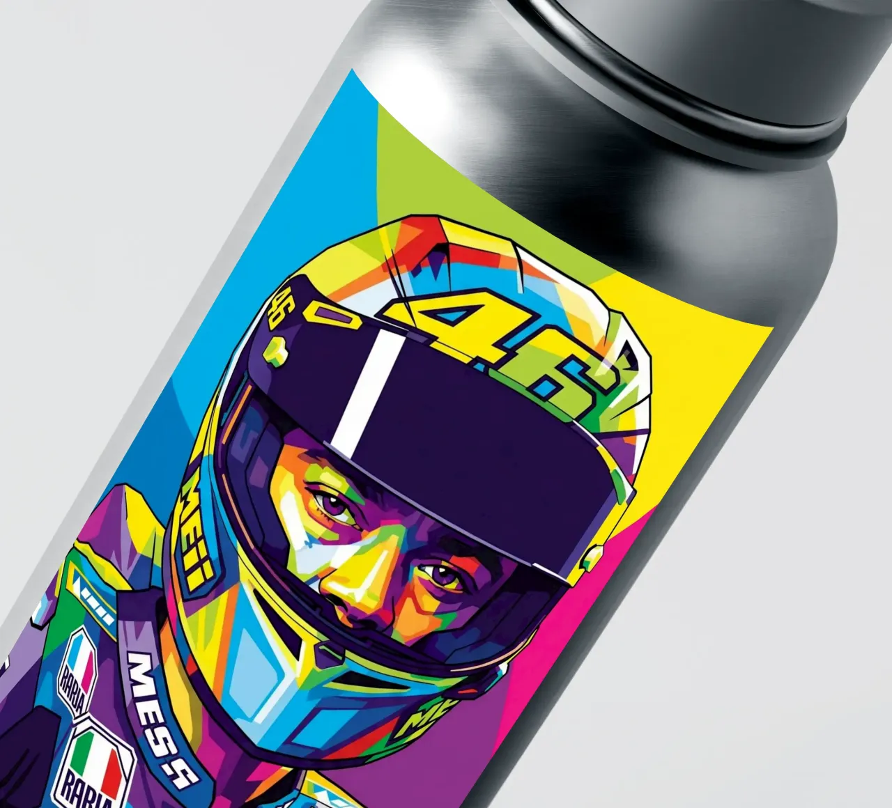 Valentino Rossi - WPAP art style (3) sticker by Hantamrata