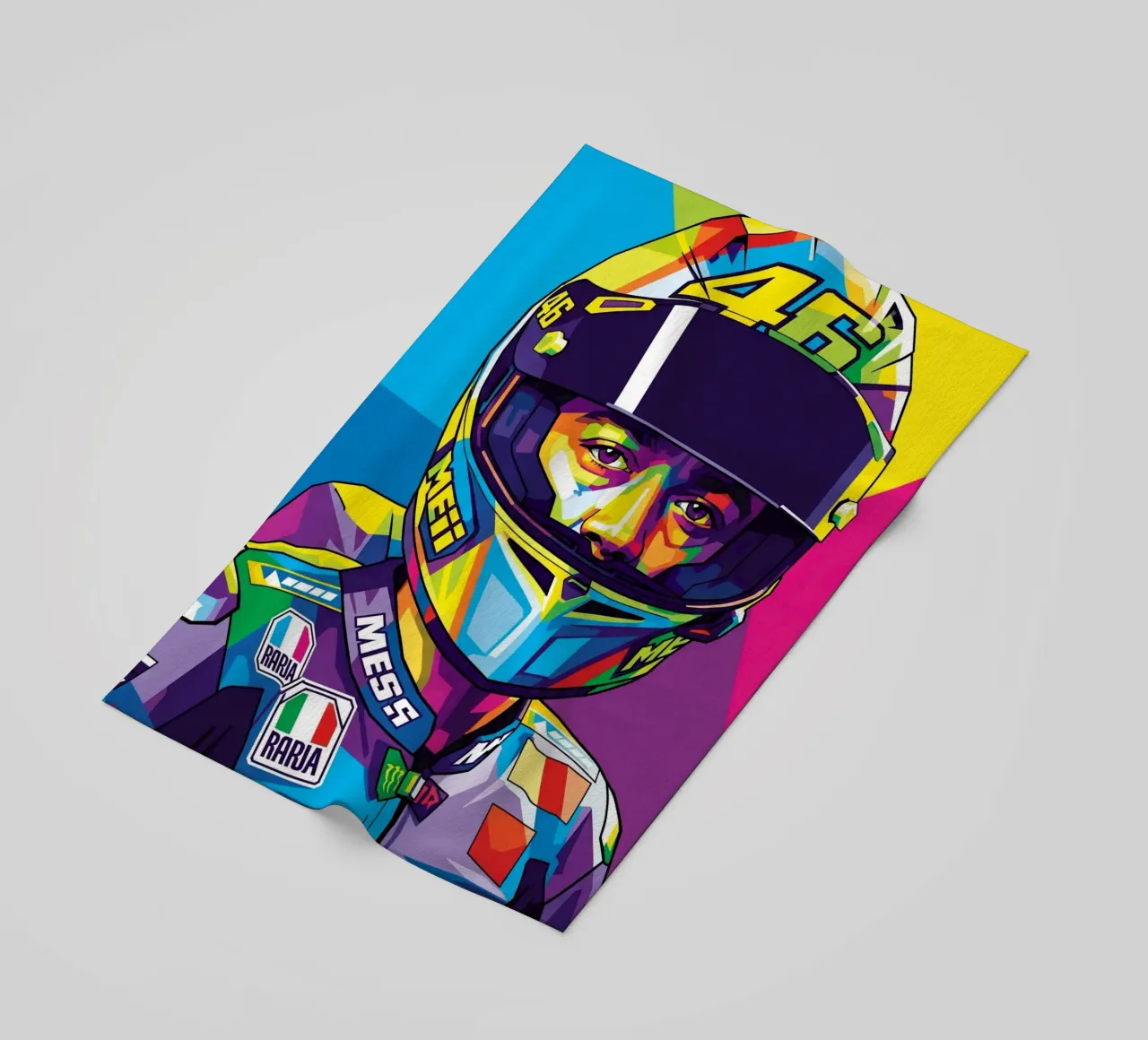 Valentino Rossi - WPAP art style (3) telo mare da Hantamrata