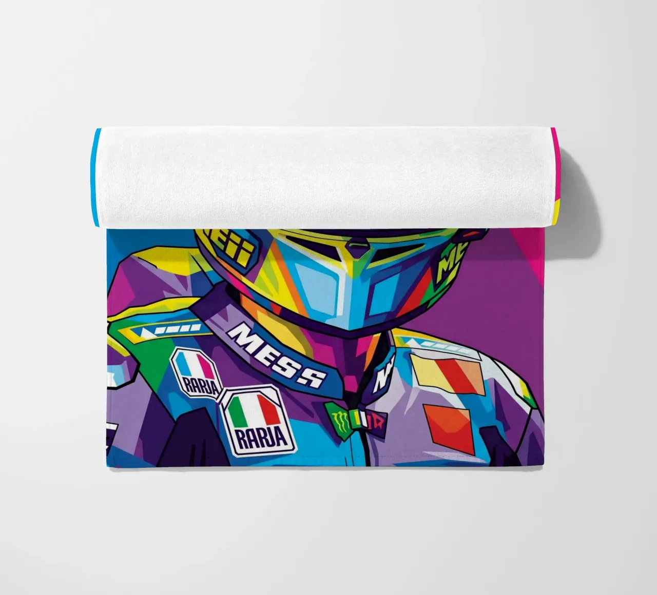 Valentino Rossi - WPAP art style (3) telo mare da Hantamrata