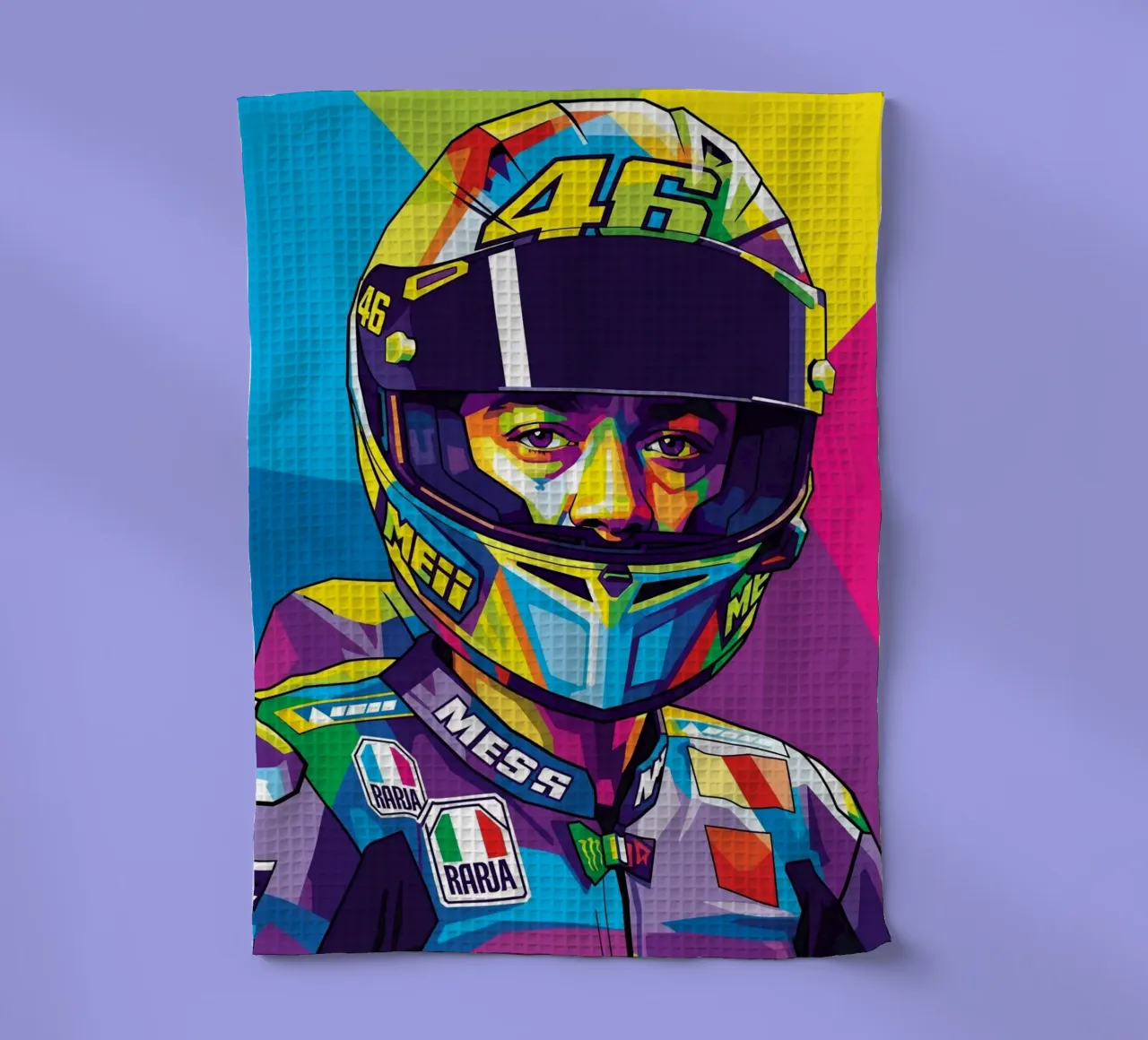 Valentino Rossi - WPAP art style (3) canovaccio da cucina da Hantamrata