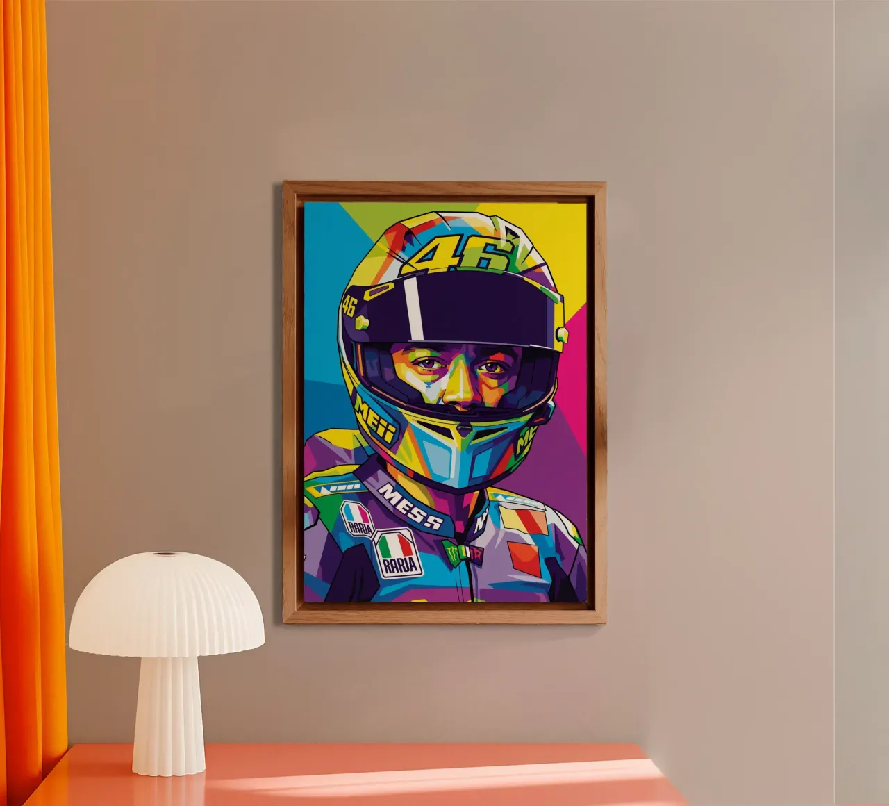 Valentino Rossi - WPAP art style (3) alluminio dibond da Hantamrata