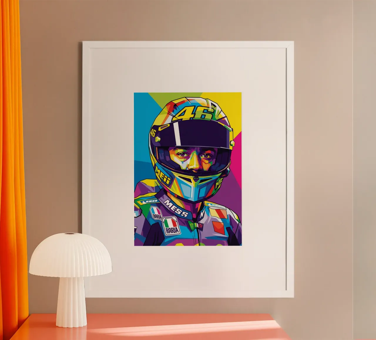 Valentino Rossi - WPAP art style (3) carta hahnemühle da Hantamrata