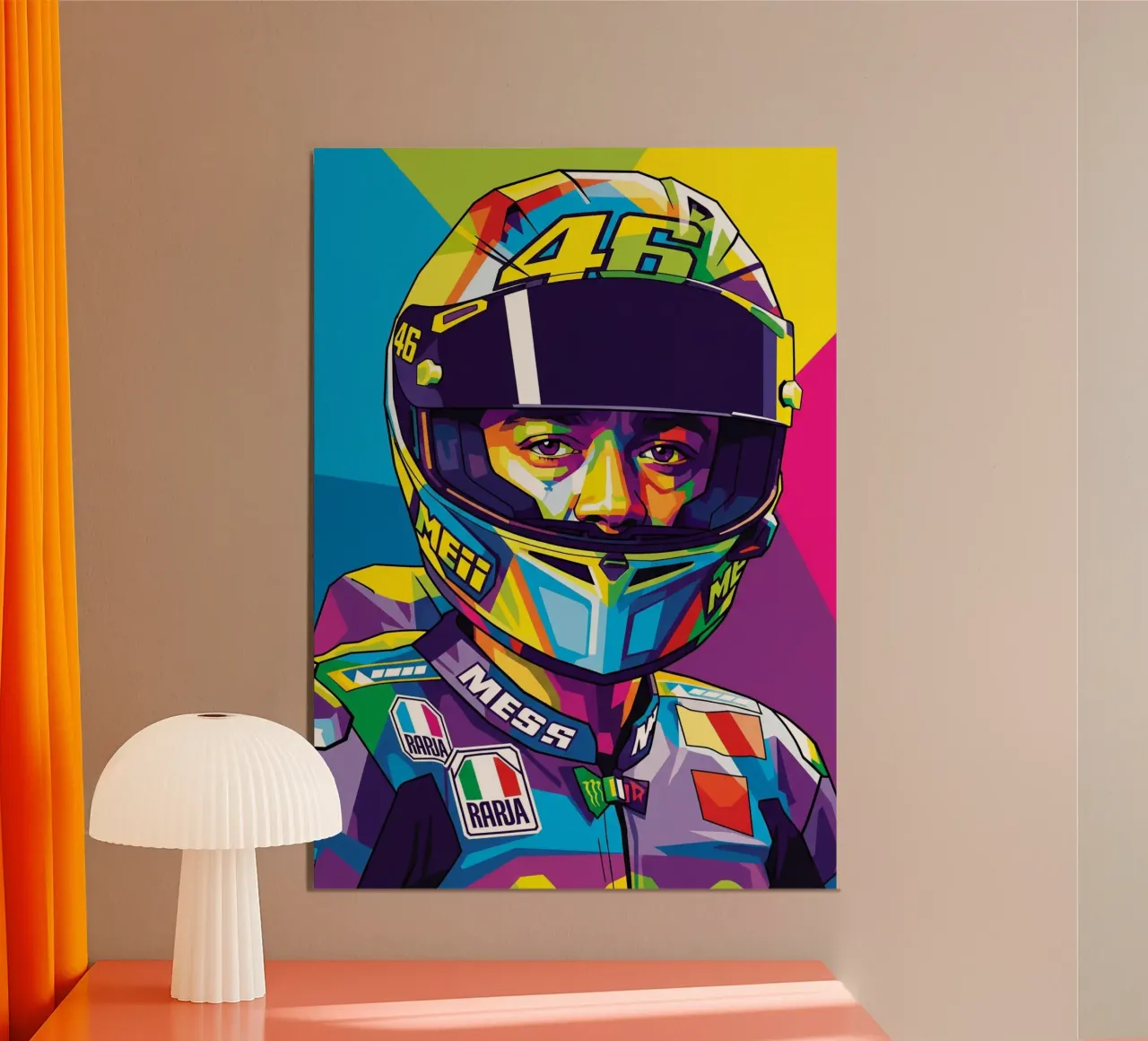 Valentino Rossi - WPAP art style (3) carta hahnemühle da Hantamrata