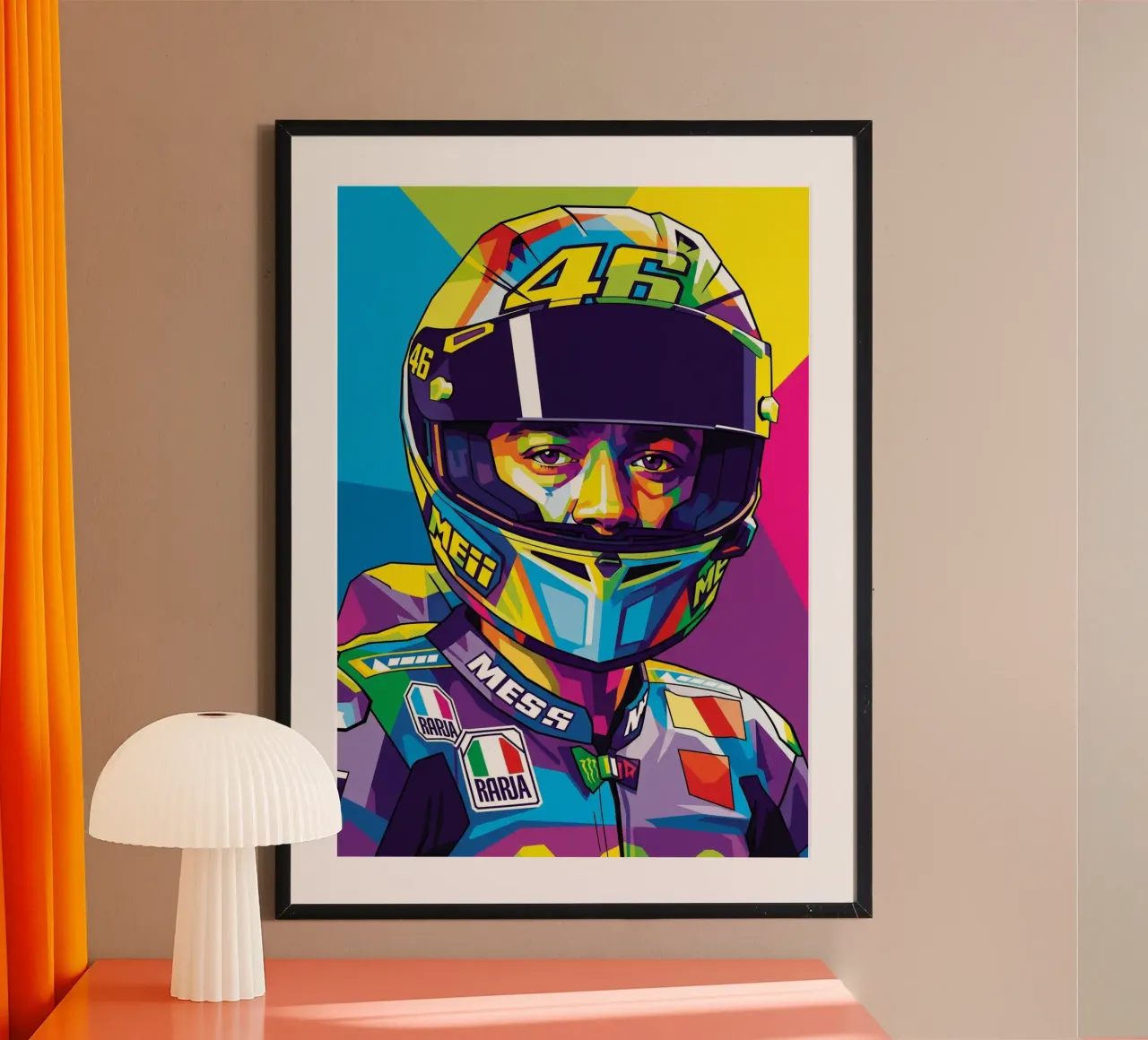 Valentino Rossi - WPAP art style (3) carta hahnemühle da Hantamrata