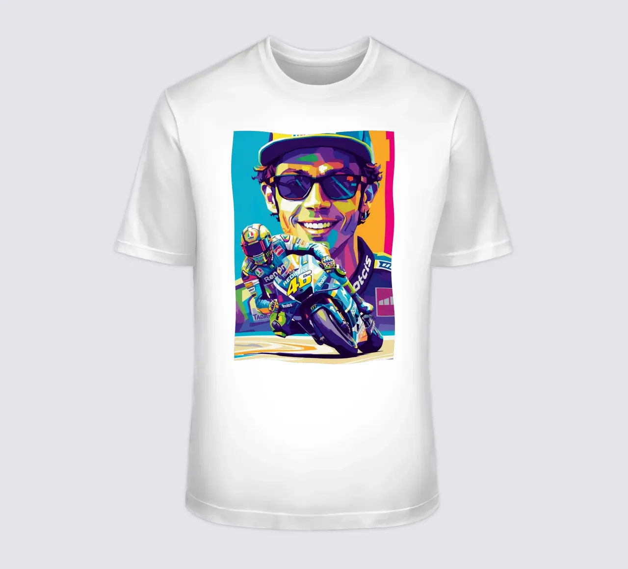 Valentino Rossi - WPAP art style (4) t-shirt da Hantamrata