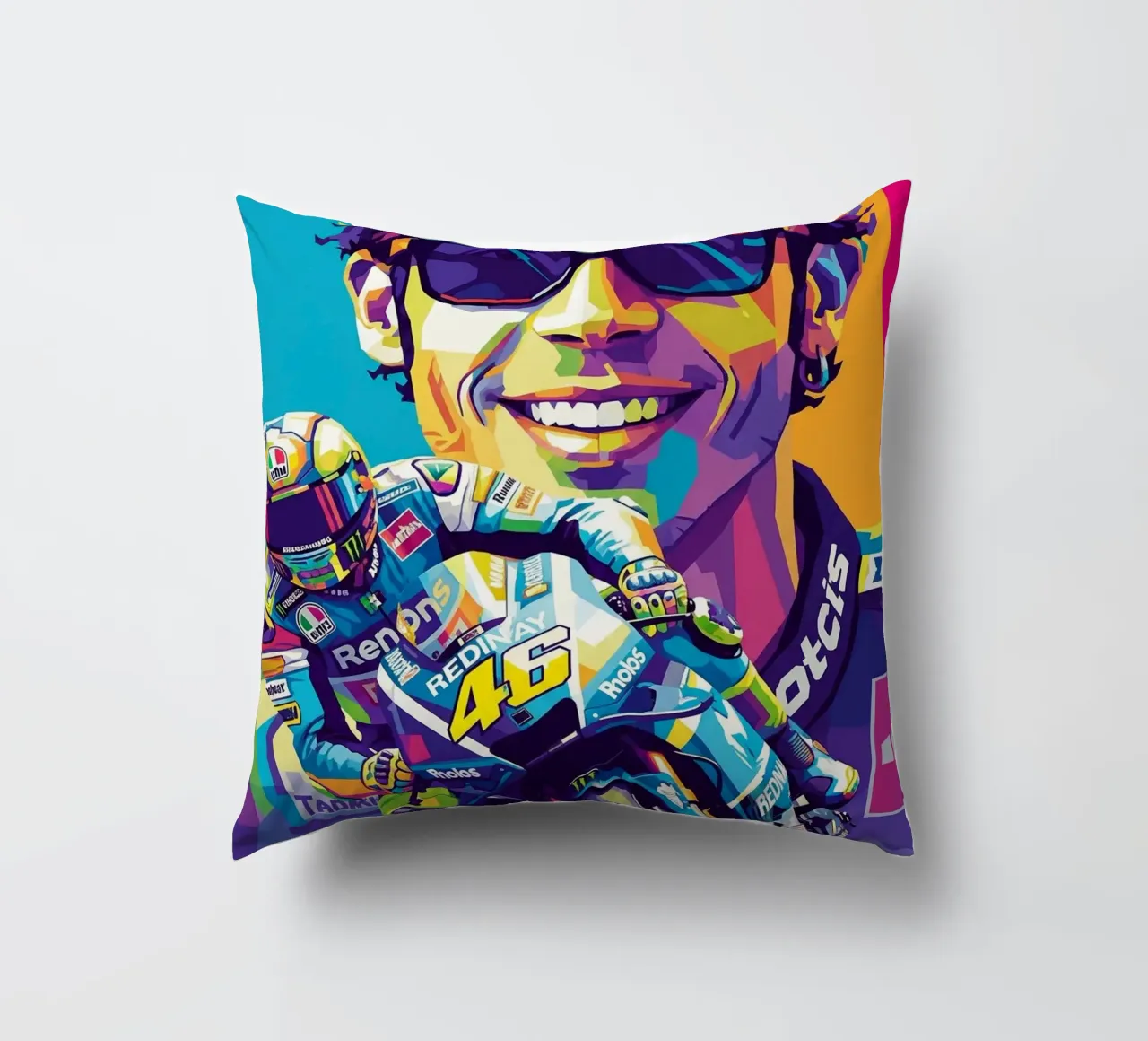 Valentino Rossi - WPAP art style (4) cuscino da Hantamrata