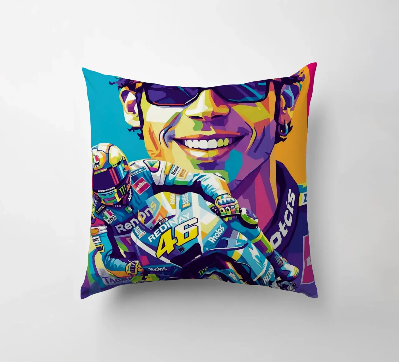 Valentino Rossi - WPAP art style (4) cuscino da Hantamrata