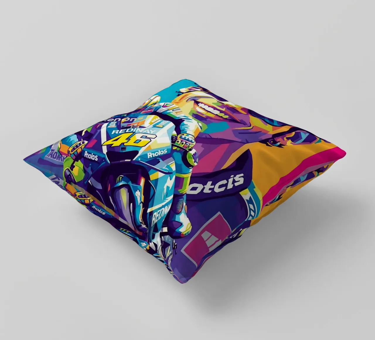 Valentino Rossi - WPAP art style (4) cuscino da Hantamrata