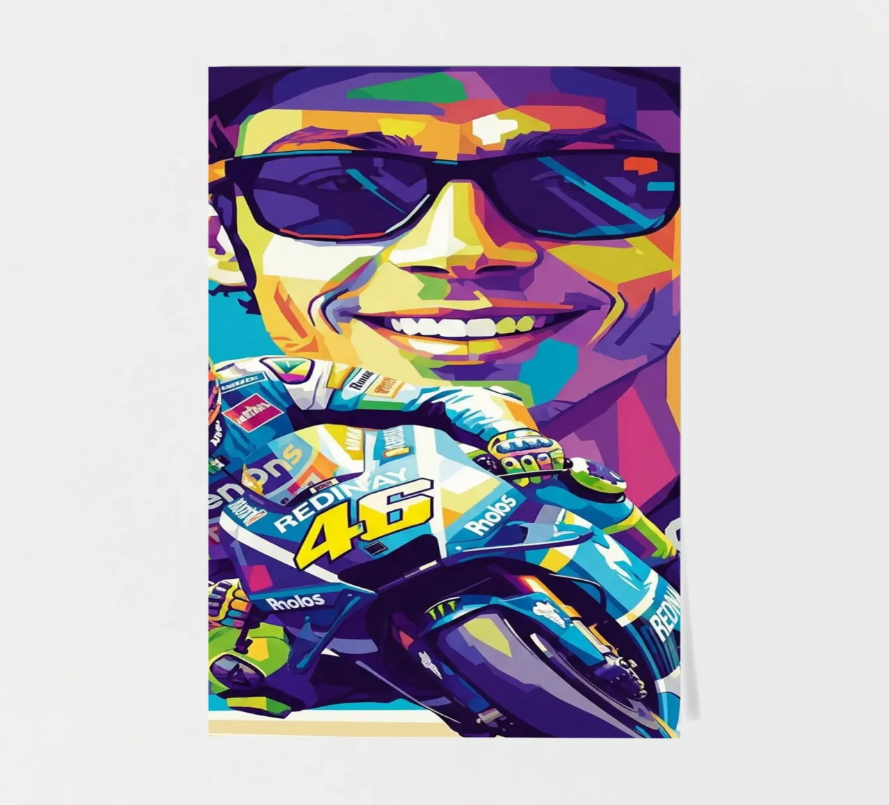 Valentino Rossi - WPAP art style (4) foglio adesivo da Hantamrata