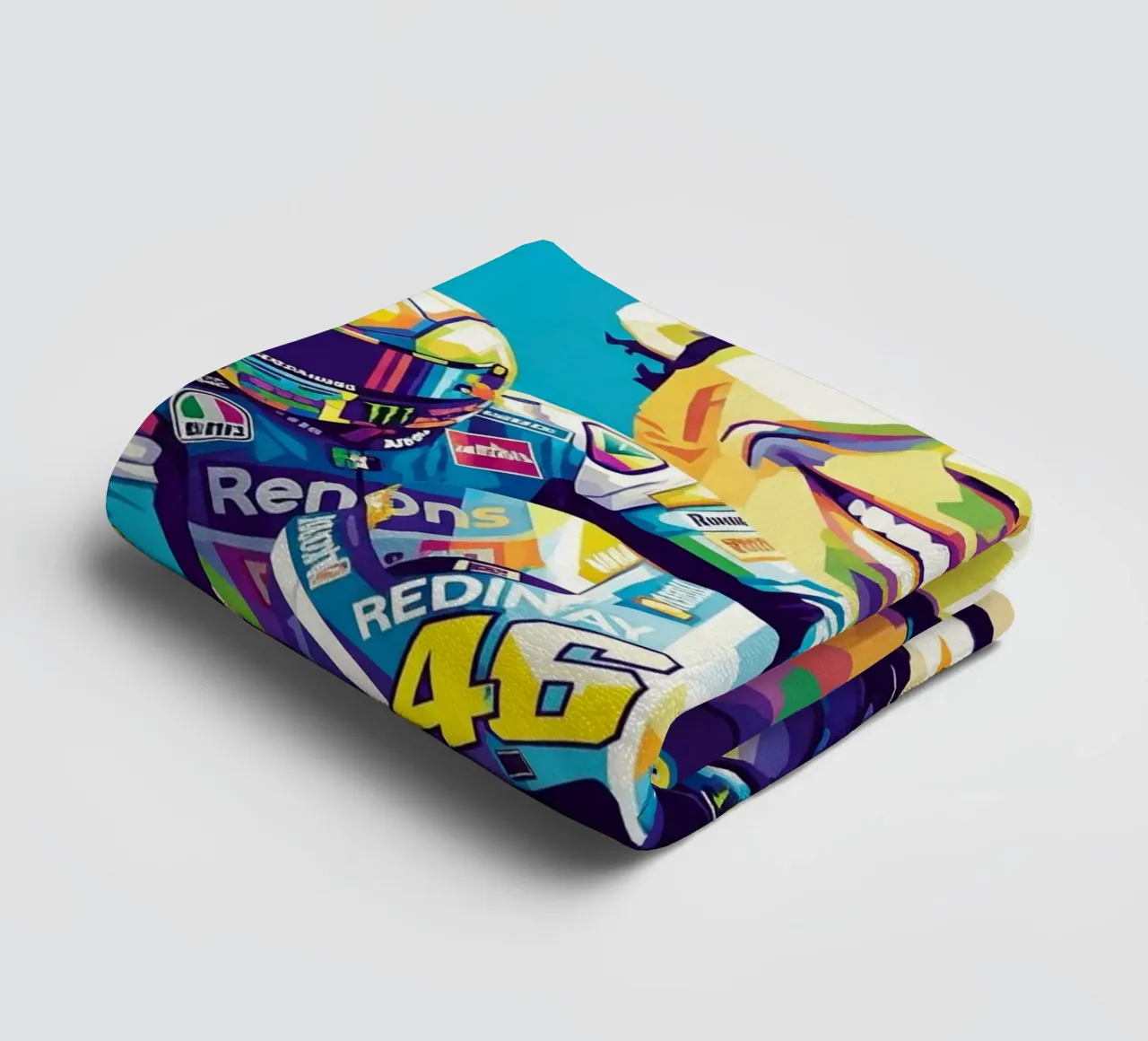 Valentino Rossi - WPAP art style (4) asciugamano da bagno da Hantamrata