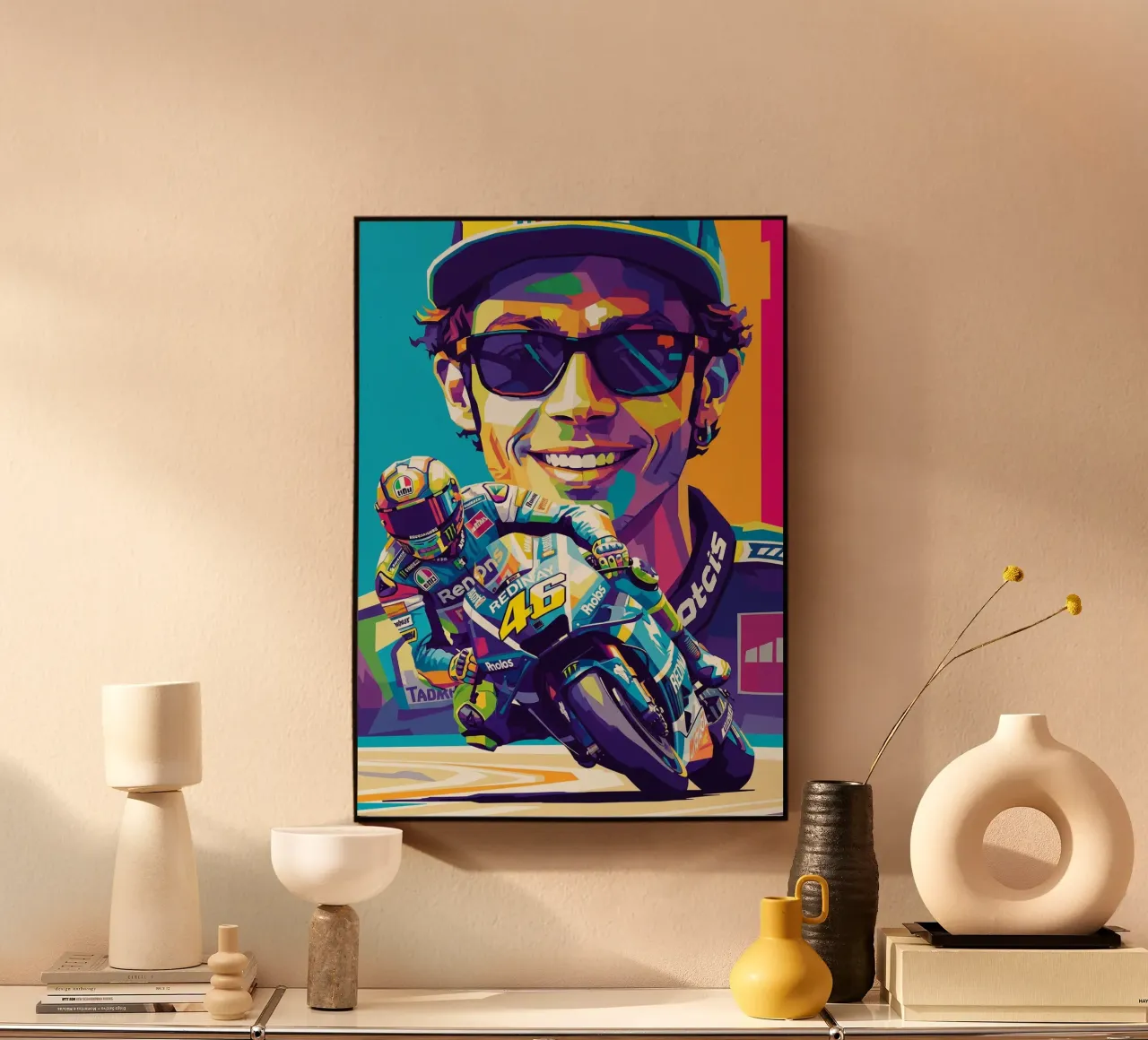 Valentino Rossi - WPAP art style (4) pannello forex da Hantamrata