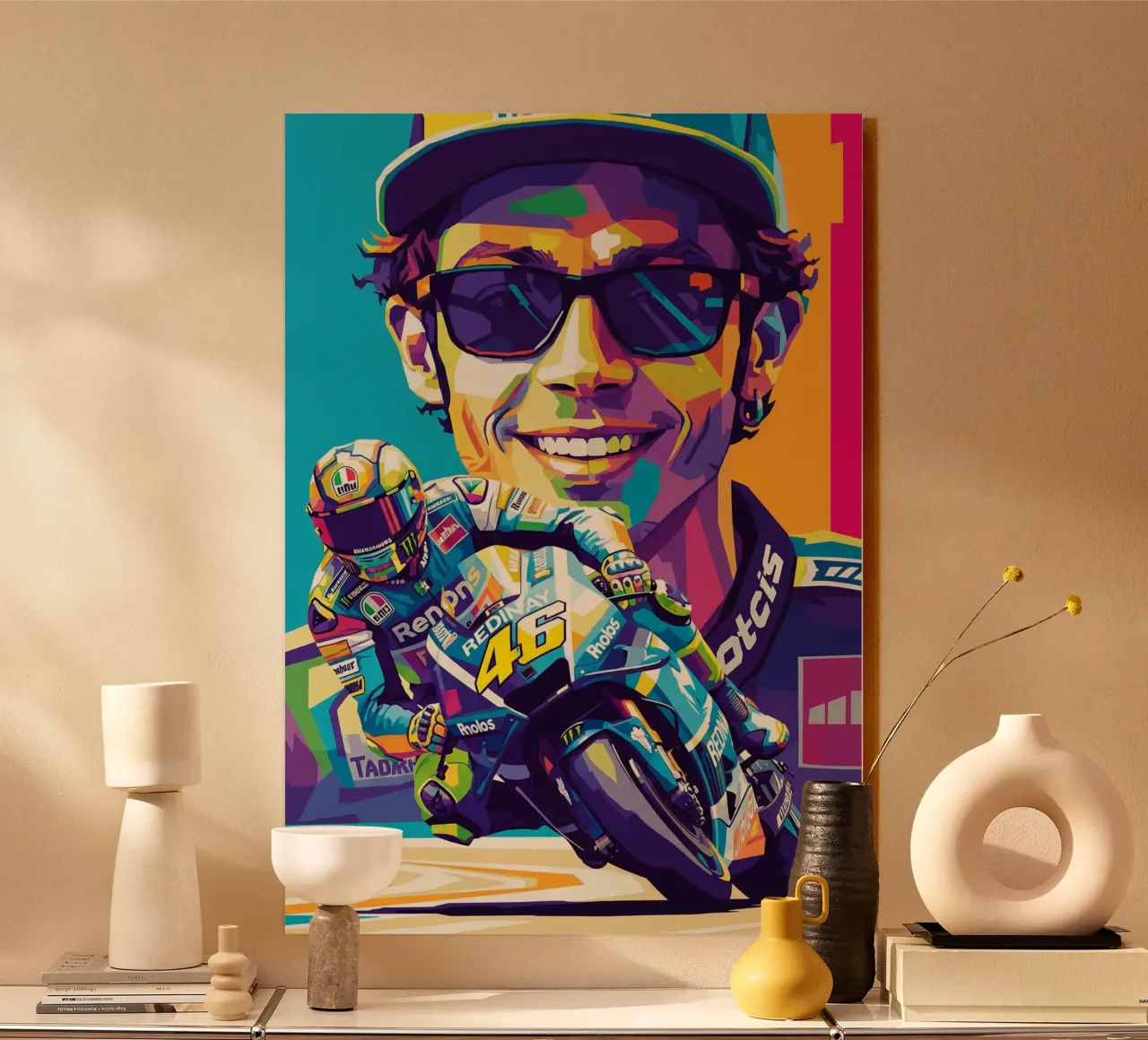 Valentino Rossi - WPAP art style (4) pannello forex da Hantamrata
