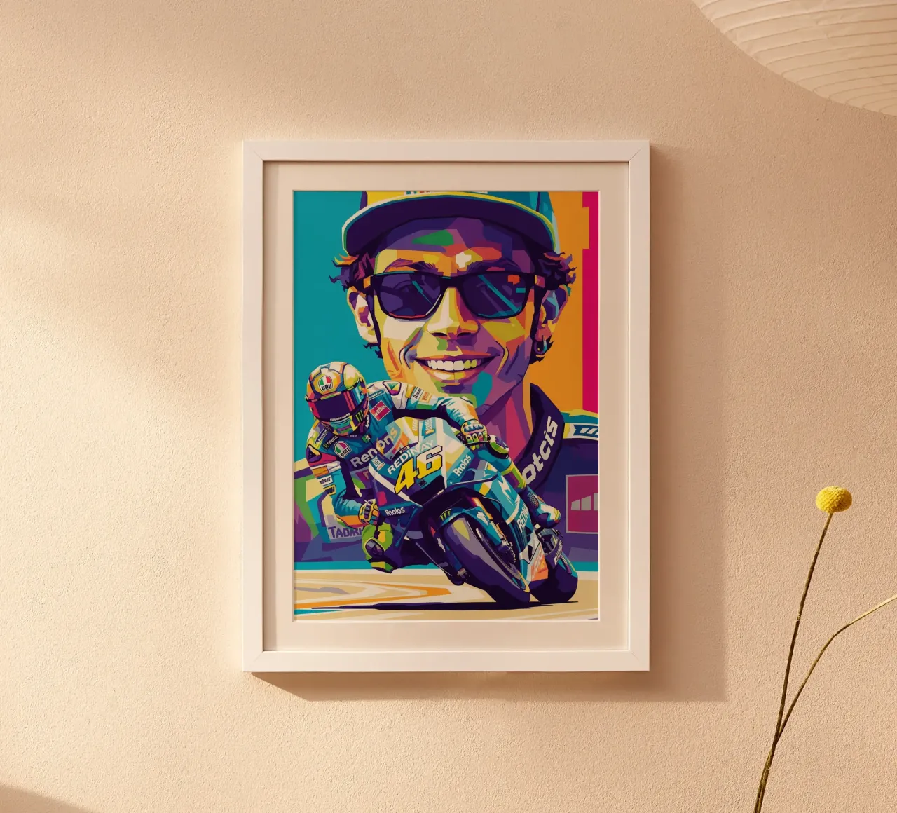 Valentino Rossi - WPAP art style (4) carta hahnemühle da Hantamrata