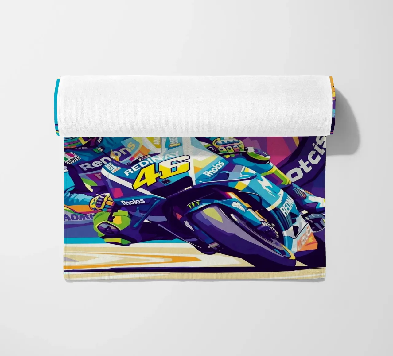 Valentino Rossi - WPAP art style (4) telo mare da Hantamrata