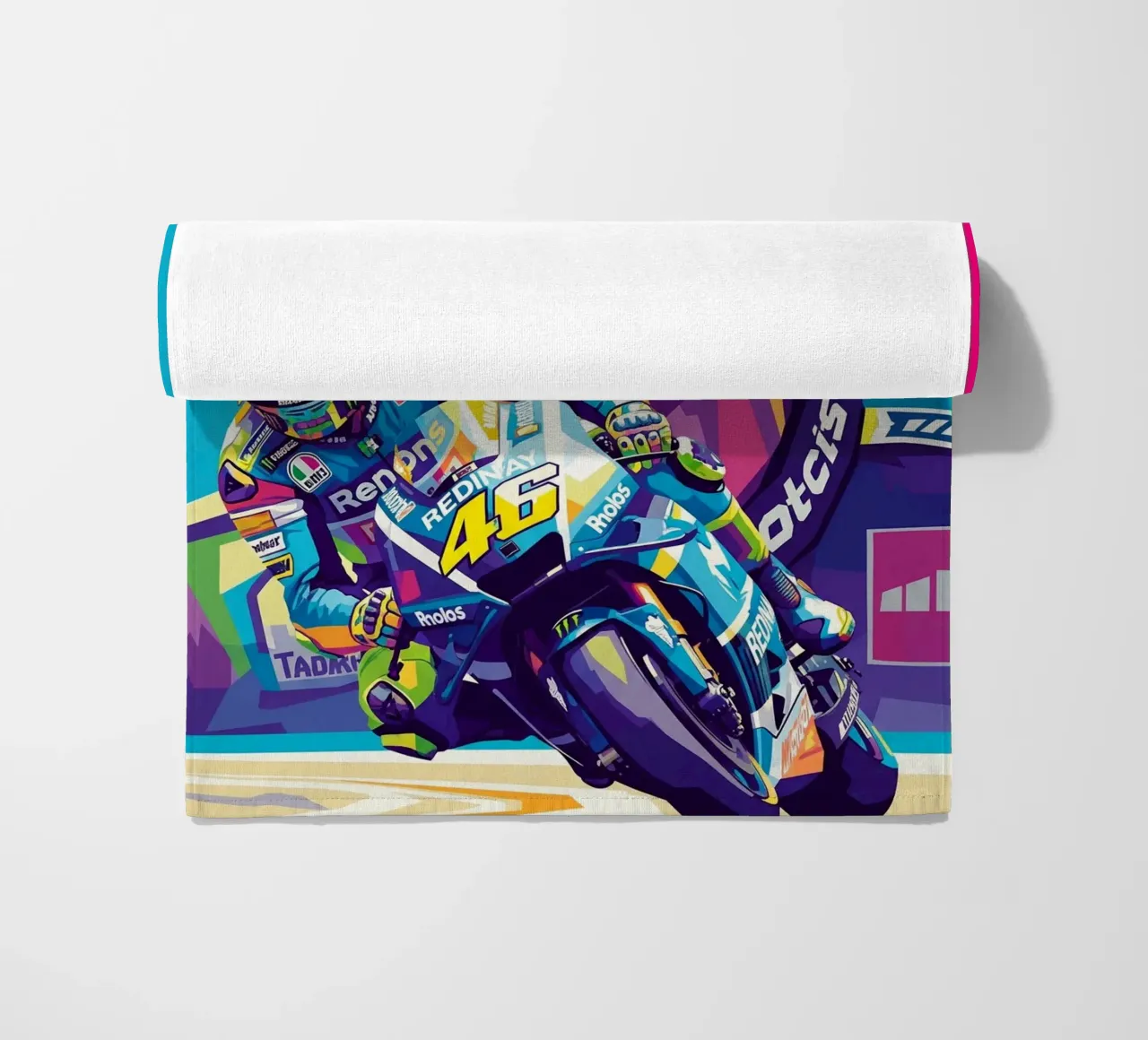 Valentino Rossi - WPAP art style (4) telo mare da Hantamrata