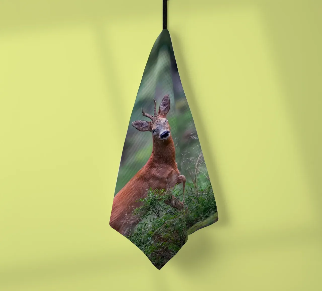 Rehwild blinzelt Geschirrtuch von Tom's Wildlife