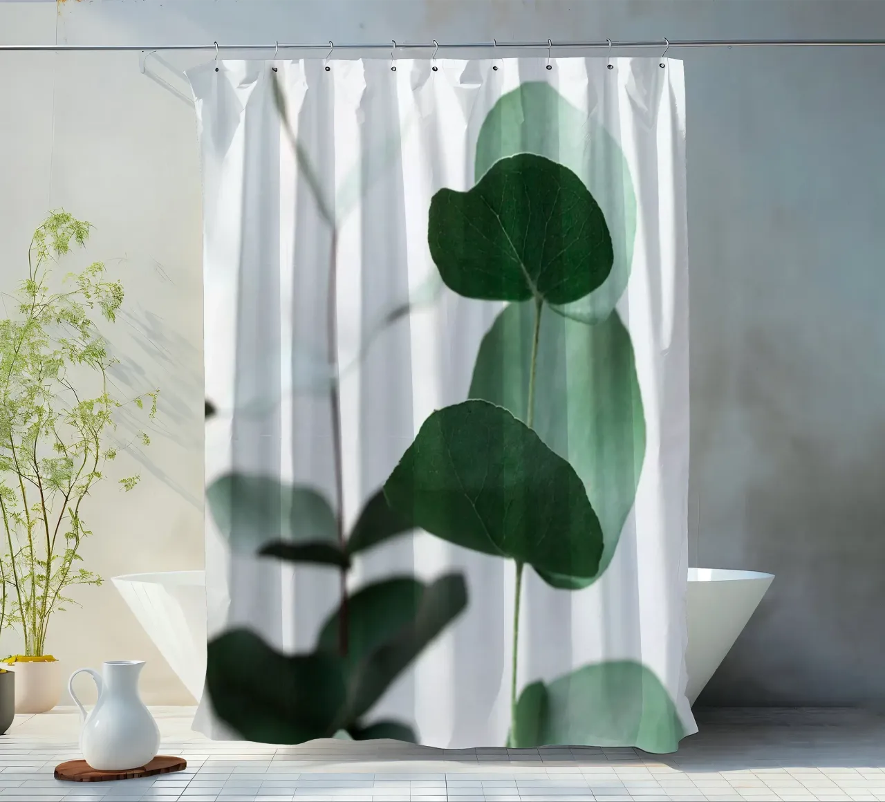 Eucalyptus 5 shower curtain by Mareike Böhmer Photography