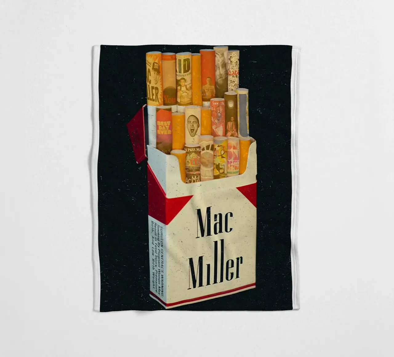 Sigaretta Mac Miller coperta in pile da softseilish