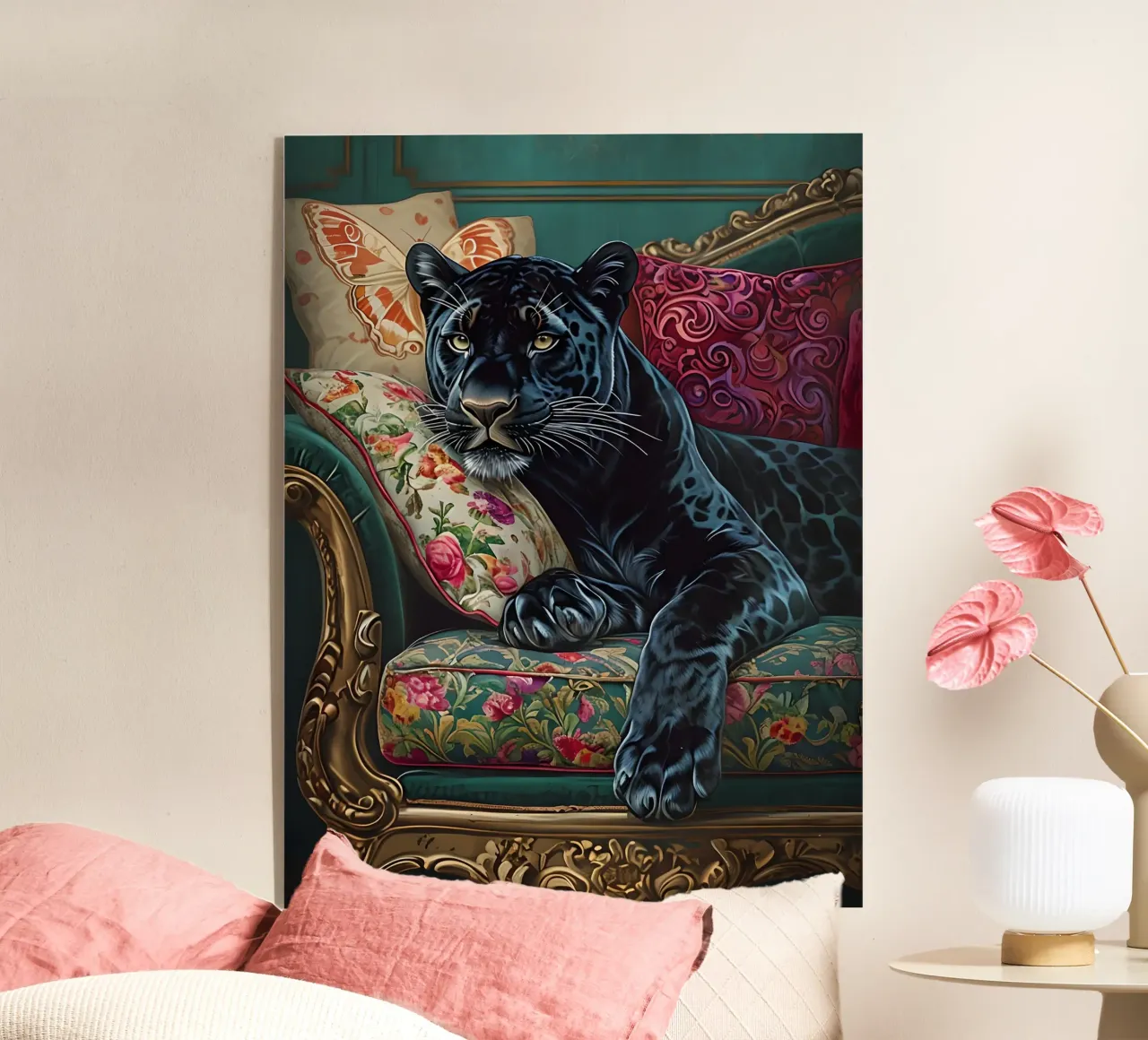 Puma su un divano di lusso plexiglass da 🥝 KIWI STORE