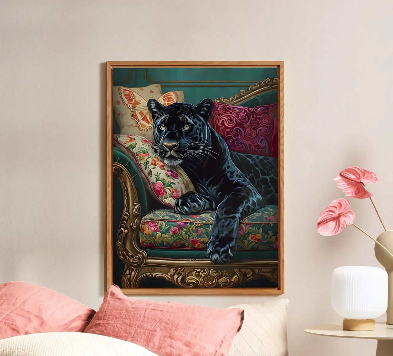Puma su un divano di lusso alluminio dibond da 🥝 KIWI STORE