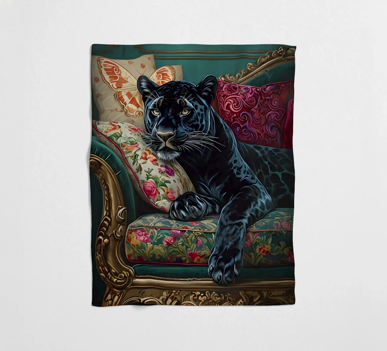 Puma su un divano di lusso coperta in pile da 🥝 KIWI STORE