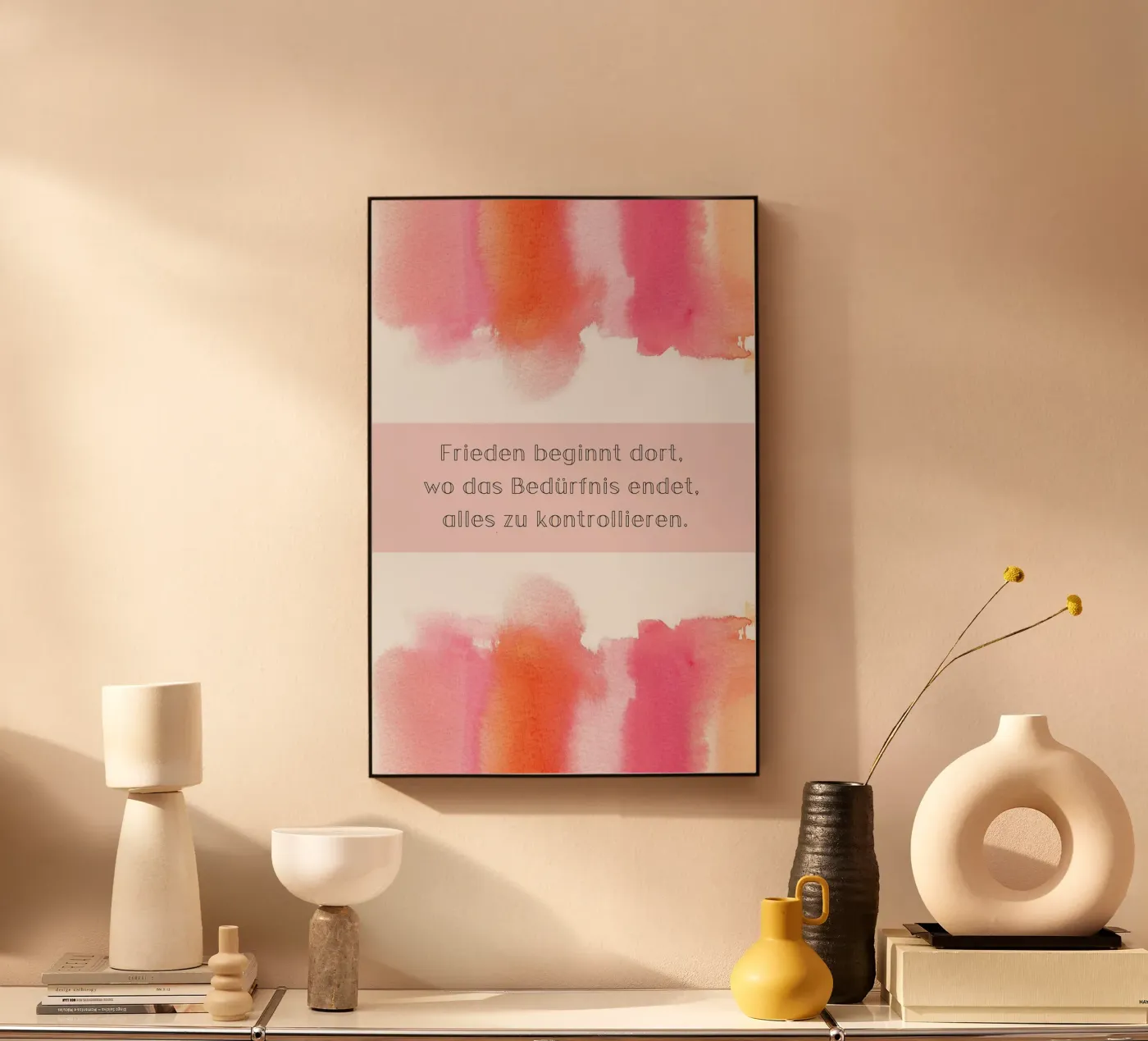 Frieden beginnt acryl van isabels_wunderwelt_digital_art