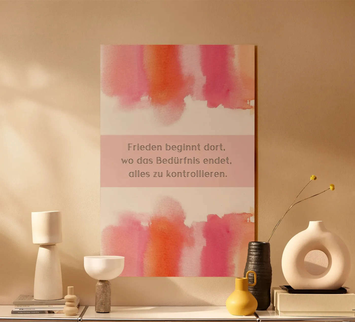 Frieden beginnt acryl van isabels_wunderwelt_digital_art