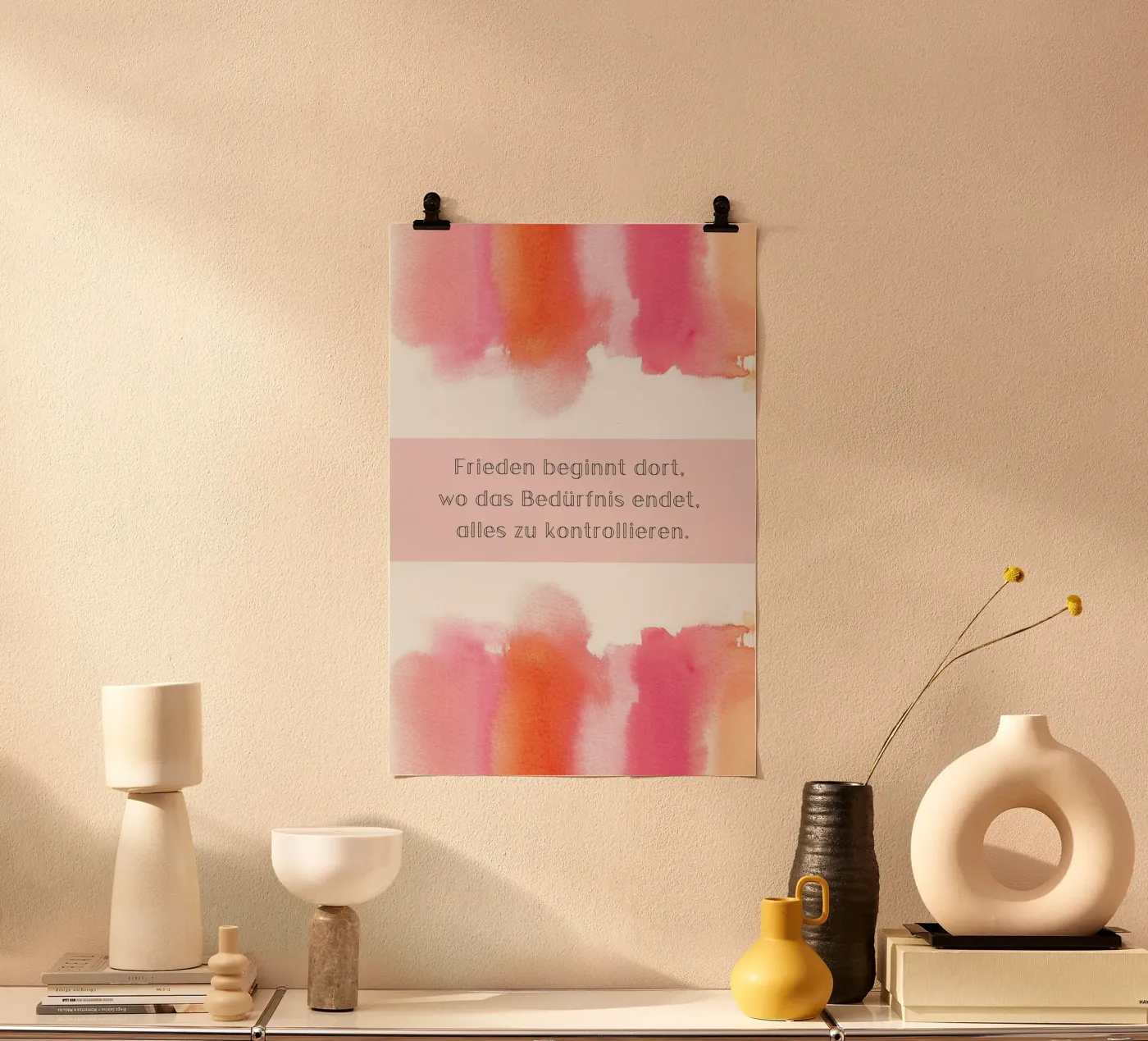 Frieden beginnt poster by isabels_wunderwelt_digital_art