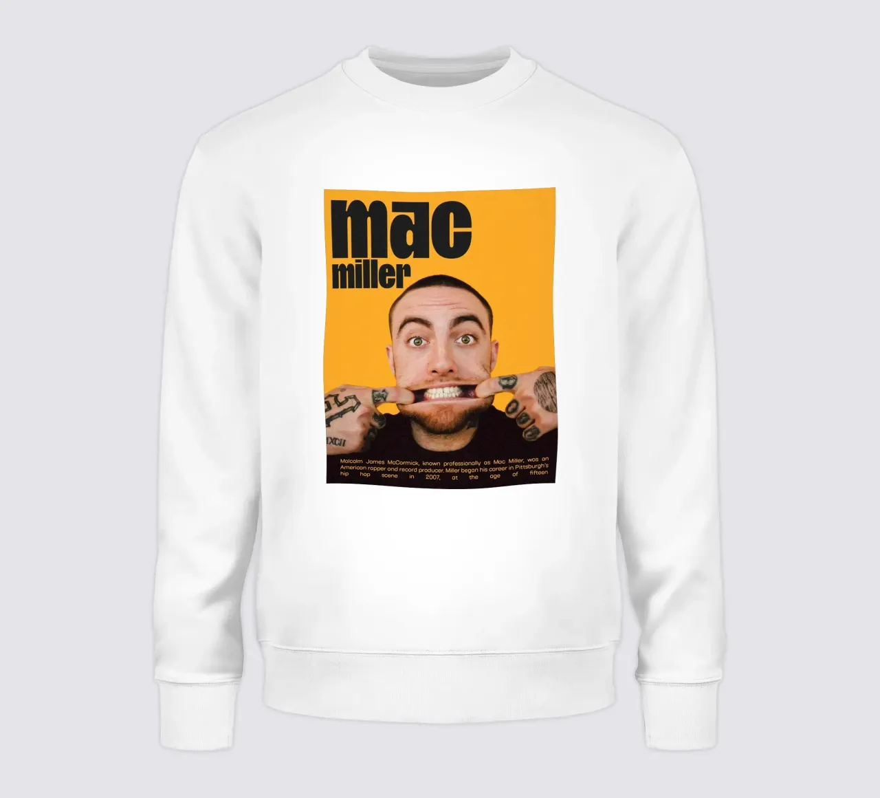 Facce sorridenti e divertenti Mac Miller felpa da softseilish