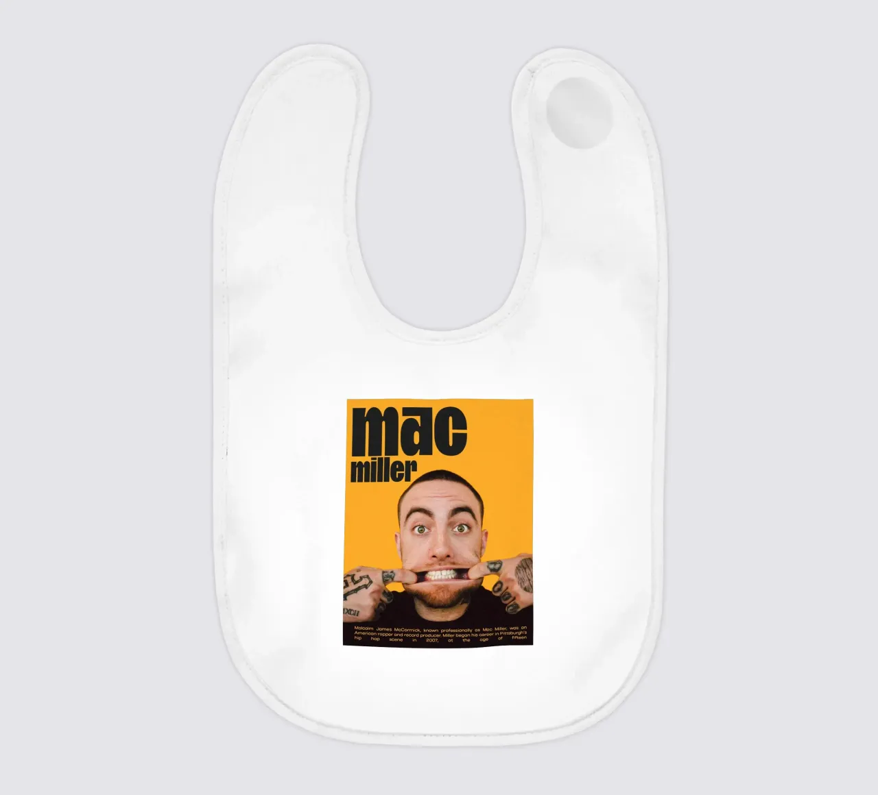 Smile Fun Faces Mac Miller Babylätzchen von softseilish