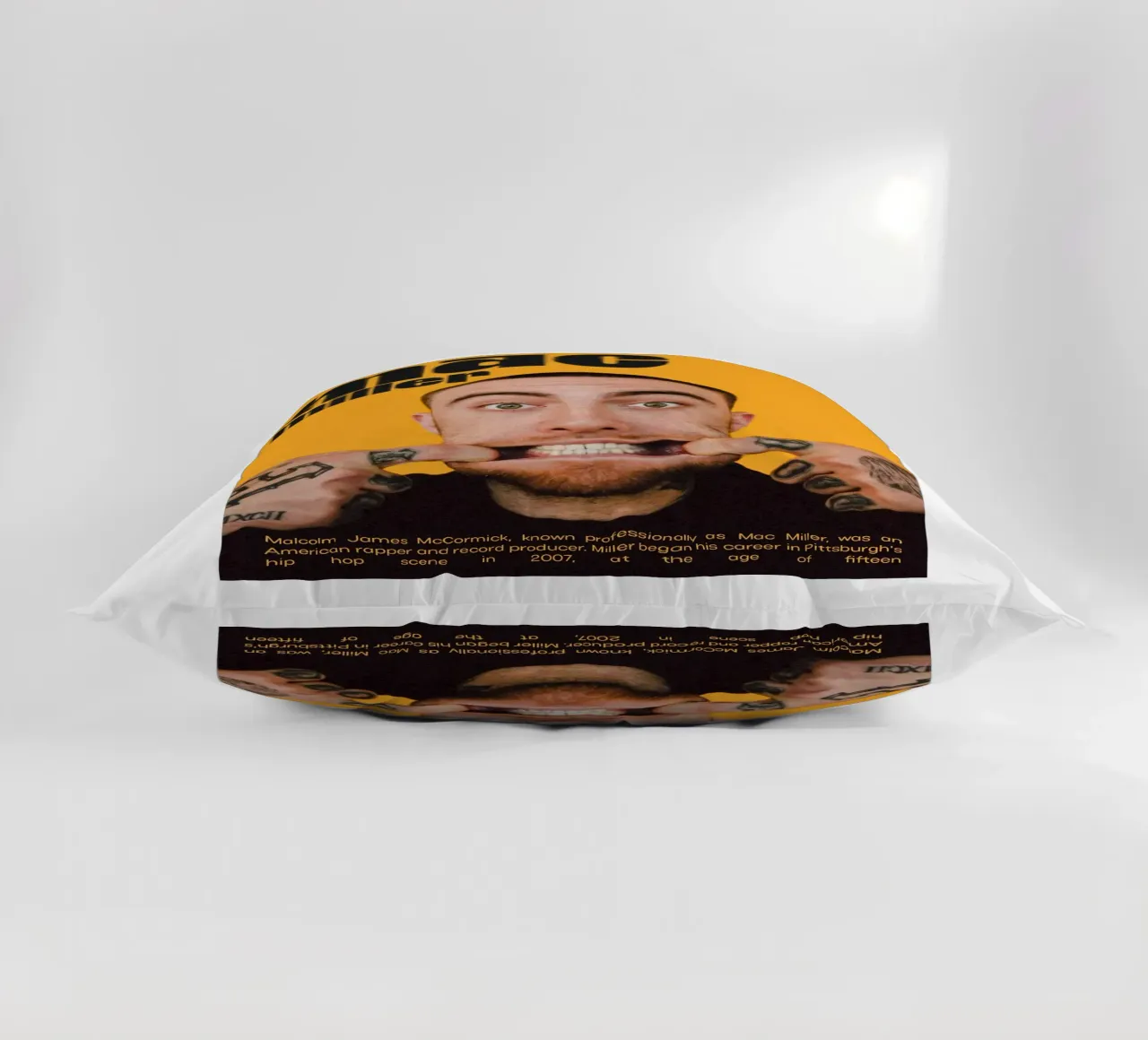 Facce sorridenti e divertenti Mac Miller cuscino da softseilish