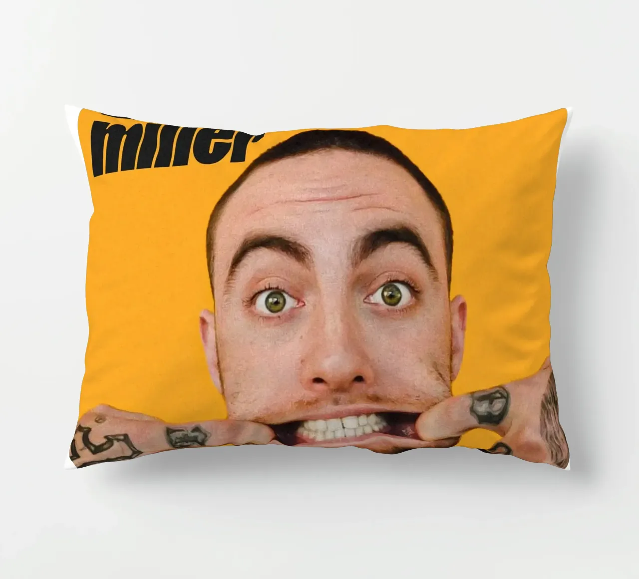 Facce sorridenti e divertenti Mac Miller cuscino da softseilish